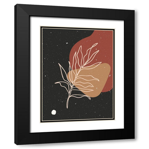 Abstract composition 18 Black Modern Wood Framed Art Print with Double Matting by NKTN