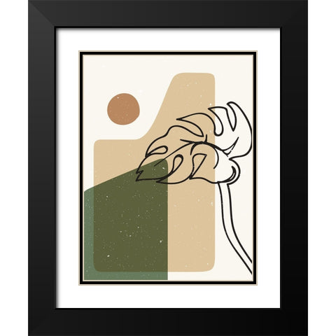 Abstract composition 20 Black Modern Wood Framed Art Print with Double Matting by NKTN