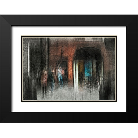 The Watcher Black Modern Wood Framed Art Print with Double Matting by Van Der, Jan