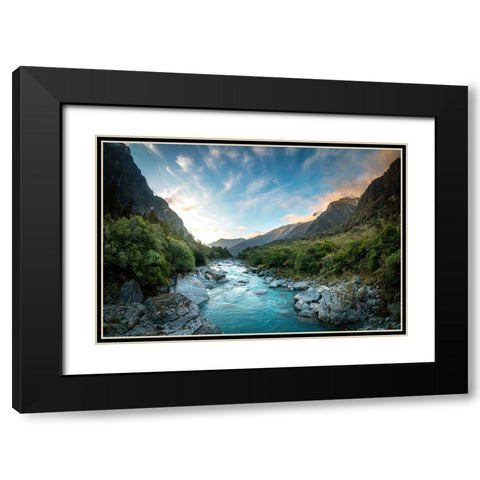 copland river Black Modern Wood Framed Art Print with Double Matting by Schaarschmidt, Christoph