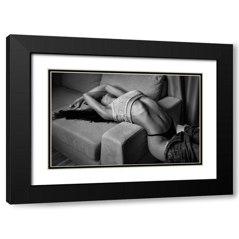 Vasil Nanev Black Modern Wood Framed Art Print with Double Matting by Nanev, Vasil