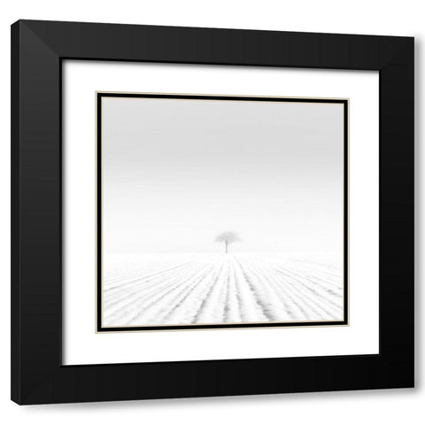 Cold Black Modern Wood Framed Art Print with Double Matting by Nodeh, Mostafa