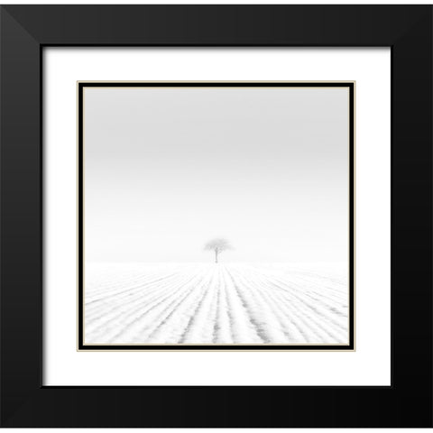 Cold Black Modern Wood Framed Art Print with Double Matting by Nodeh, Mostafa