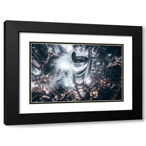 The Tornado Black Modern Wood Framed Art Print with Double Matting by Tien, Aron