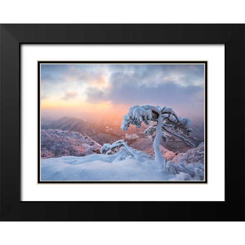 Frozen ghost Black Modern Wood Framed Art Print with Double Matting by Ryu, Jaeyoun