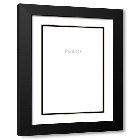 Peace Black Modern Wood Framed Art Print with Double Matting by Sawall, Anastasia
