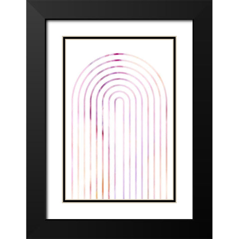 Pink Arch Black Modern Wood Framed Art Print with Double Matting by Sawall, Anastasia