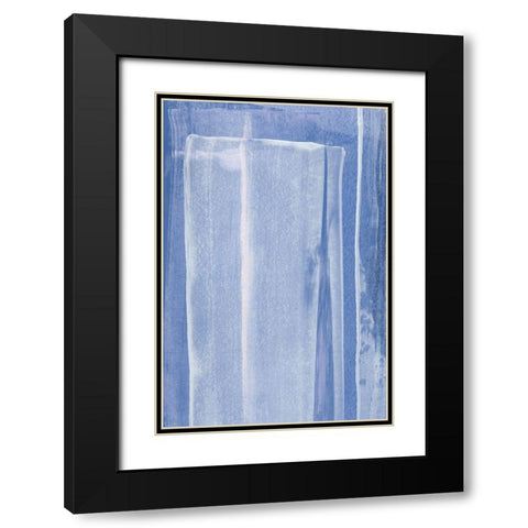 Happiness is Blue Black Modern Wood Framed Art Print with Double Matting by Sawall, Anastasia