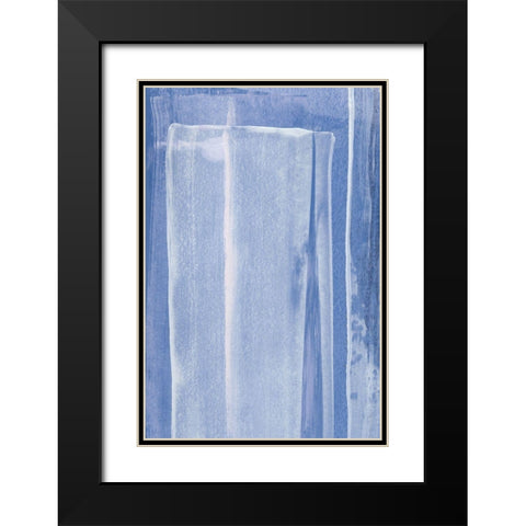 Happiness is Blue Black Modern Wood Framed Art Print with Double Matting by Sawall, Anastasia