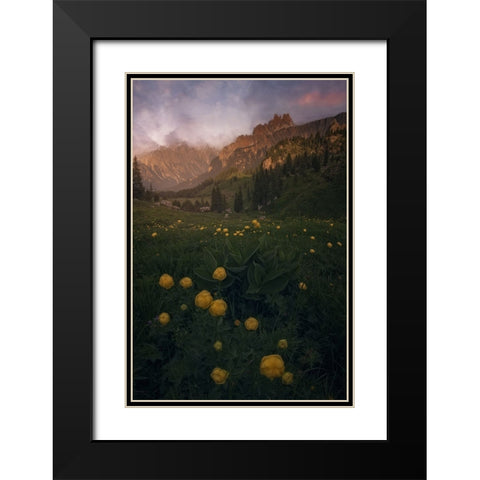 Dolomiti Black Modern Wood Framed Art Print with Double Matting by Martin Castan, David