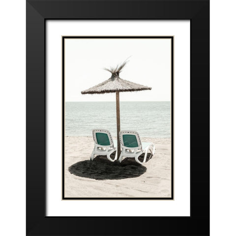 Solaris 02 Black Modern Wood Framed Art Print with Double Matting by 1x Studio III