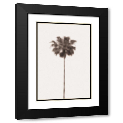 Palm Blury Black Modern Wood Framed Art Print with Double Matting by 1x Studio III