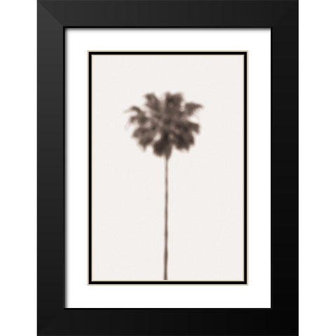 Palm Blury Black Modern Wood Framed Art Print with Double Matting by 1x Studio III