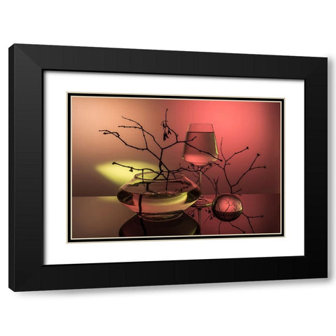 From The Series Qexperiments With Glassq Black Modern Wood Framed Art Print with Double Matting by Popov, Evgeniy