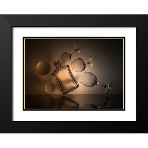 From The Series Qlevitationq Black Modern Wood Framed Art Print with Double Matting by Popov, Evgeniy