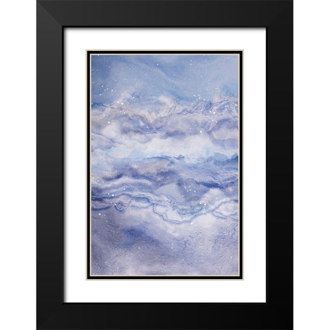 Crystallized Lilac Black Modern Wood Framed Art Print with Double Matting by Uplusmestudio