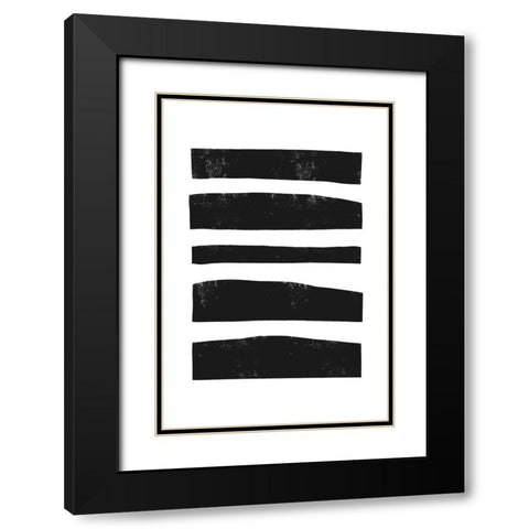 Traces Of Life Black Modern Wood Framed Art Print with Double Matting by Uplusmestudio