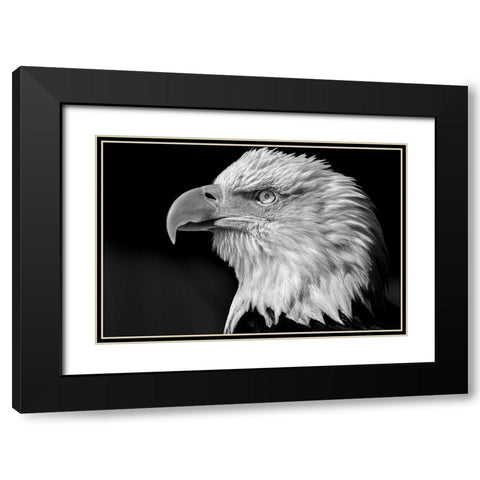 The eye Black Modern Wood Framed Art Print with Double Matting by Bisaillon, Martin
