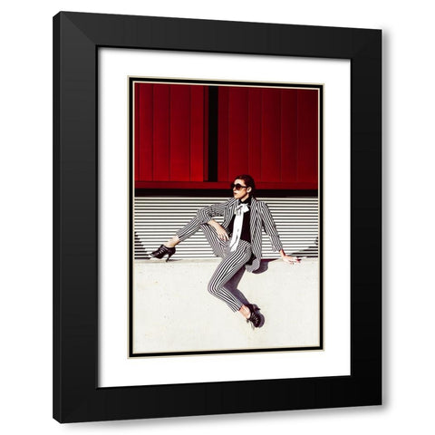 There Is Geometry In The Humming Of The Strings Black Modern Wood Framed Art Print with Double Matting by Bolgov (Axe), Ruslan