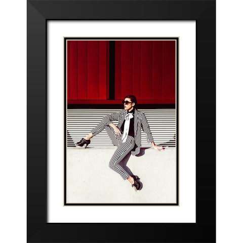 There Is Geometry In The Humming Of The Strings Black Modern Wood Framed Art Print with Double Matting by Bolgov (Axe), Ruslan