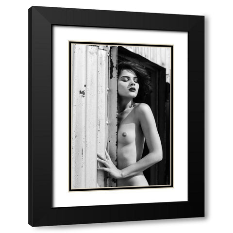 Sunlight Black Modern Wood Framed Art Print with Double Matting by Blasko, Jan