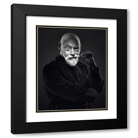 Daniel Black Modern Wood Framed Art Print with Double Matting by Denis