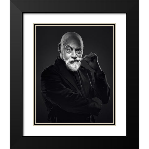 Daniel Black Modern Wood Framed Art Print with Double Matting by Denis
