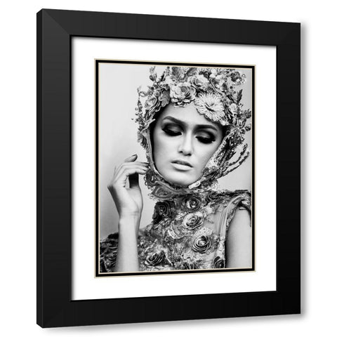 Someone you loved Black Modern Wood Framed Art Print with Double Matting by Lagaa, Kahar