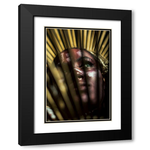 Portraiture Black Modern Wood Framed Art Print with Double Matting by Das, Prithul