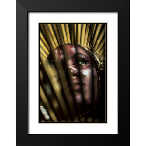 Portraiture Black Modern Wood Framed Art Print with Double Matting by Das, Prithul