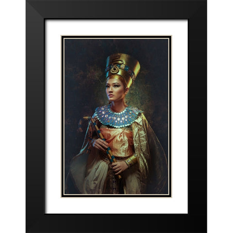 the Nefertiti Black Modern Wood Framed Art Print with Double Matting by Setiadi, Ajar
