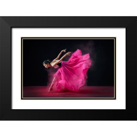 Pinky Mood Black Modern Wood Framed Art Print with Double Matting by Suharini, Mieke