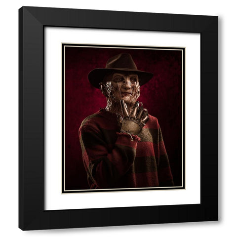 Freddy Portrait 2 Black Modern Wood Framed Art Print with Double Matting by Damsten, Petri