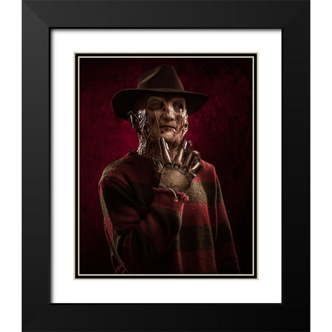 Freddy Portrait 2 Black Modern Wood Framed Art Print with Double Matting by Damsten, Petri
