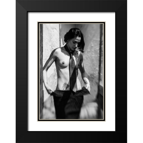 Untitled Black Modern Wood Framed Art Print with Double Matting by Bousca, Bogdan