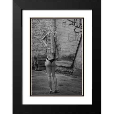 Little Stories Of The Old Yard Black Modern Wood Framed Art Print with Double Matting by Kurta, Arkadiy