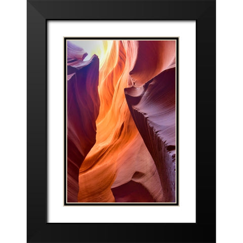 Spiraling Black Modern Wood Framed Art Print with Double Matting by Li, Sophia