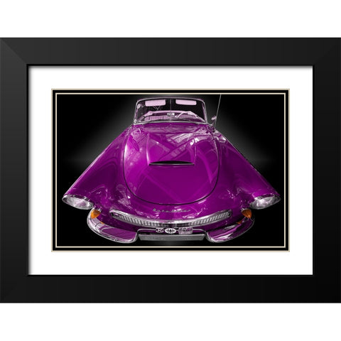 The pink Cabriolet Black Modern Wood Framed Art Print with Double Matting by Weber, Roland