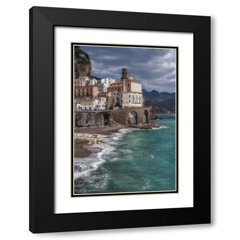 Amalfi Black Modern Wood Framed Art Print with Double Matting by Cremades, Carlos