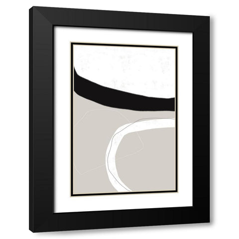 Facing It Black Modern Wood Framed Art Print with Double Matting by Uplusmestudio