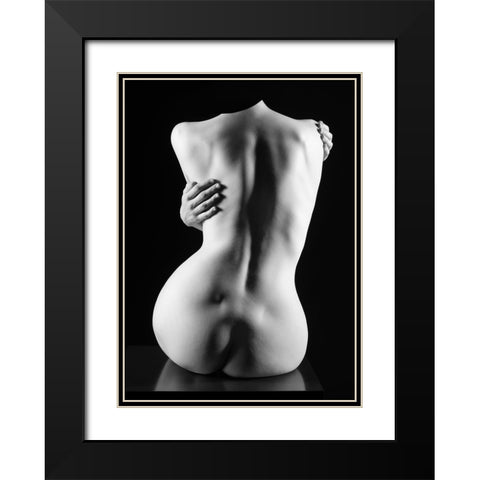Torso Black Modern Wood Framed Art Print with Double Matting by Weiss, Konstantin