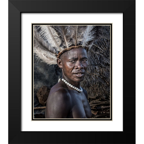 Pokot tribe man - Kenya Black Modern Wood Framed Art Print with Double Matting by Inazio Kuesta, Joxe