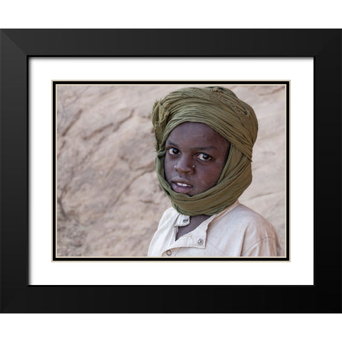 Gazes At Ennedi Desert-Tchad Black Modern Wood Framed Art Print with Double Matting by Molina, Elena