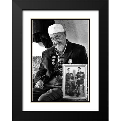 Veteran - 0209 Black Modern Wood Framed Art Print with Double Matting by Garik