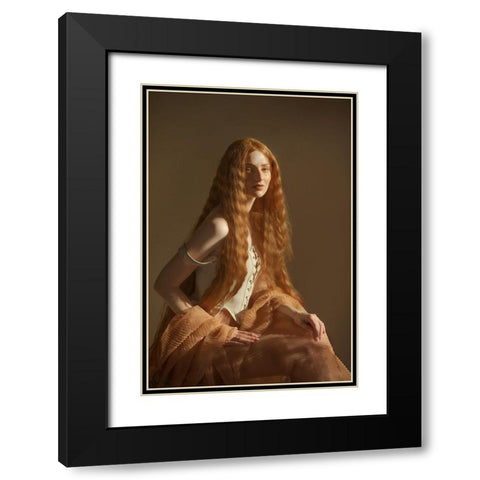 Michaela Black Modern Wood Framed Art Print with Double Matting by Durisova, Michaela
