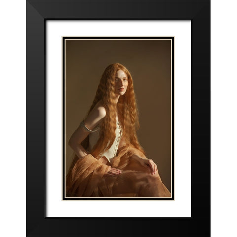 Michaela Black Modern Wood Framed Art Print with Double Matting by Durisova, Michaela