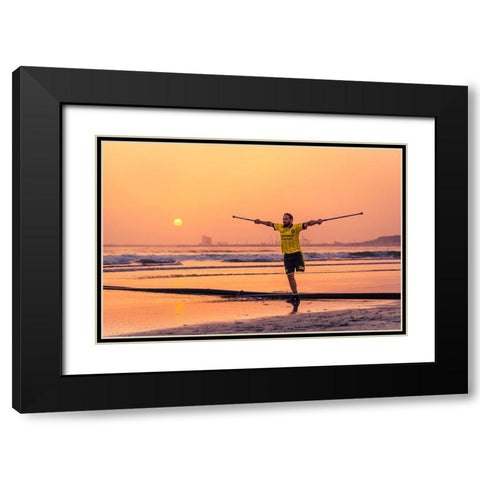 No Limits Black Modern Wood Framed Art Print with Double Matting by Jakab, Gabriel