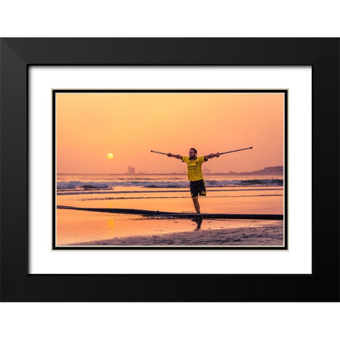 No Limits Black Modern Wood Framed Art Print with Double Matting by Jakab, Gabriel