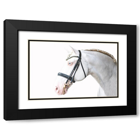 Dressed in white Black Modern Wood Framed Art Print with Double Matting by De Vasconcelos, Sofia