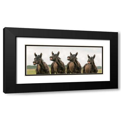 Say cheese Black Modern Wood Framed Art Print with Double Matting by Weerink, Celine